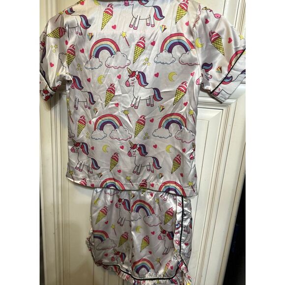 Lola + The Boys Girls Magical Unicorn Top and Shorts Set Multicolor Size 8 - Picture 12 of 13